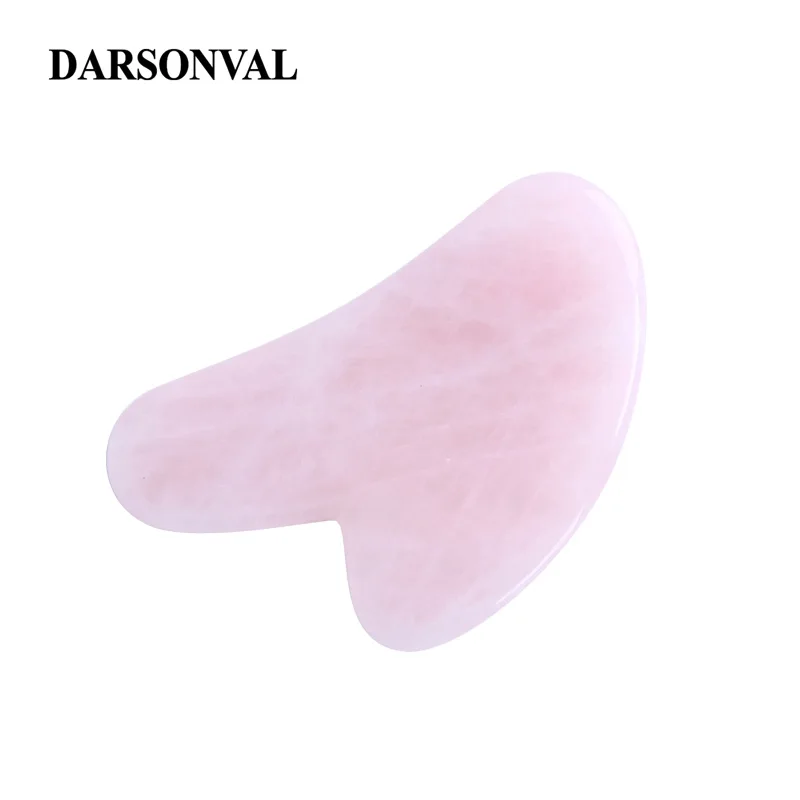 Натуральный розовый кварц нефритовый ролик для похудения роликовый массажер для лица массаж кожи красота уход антивозрастной двойной конец кожи Лифт инструменты - Цвет: gua sha