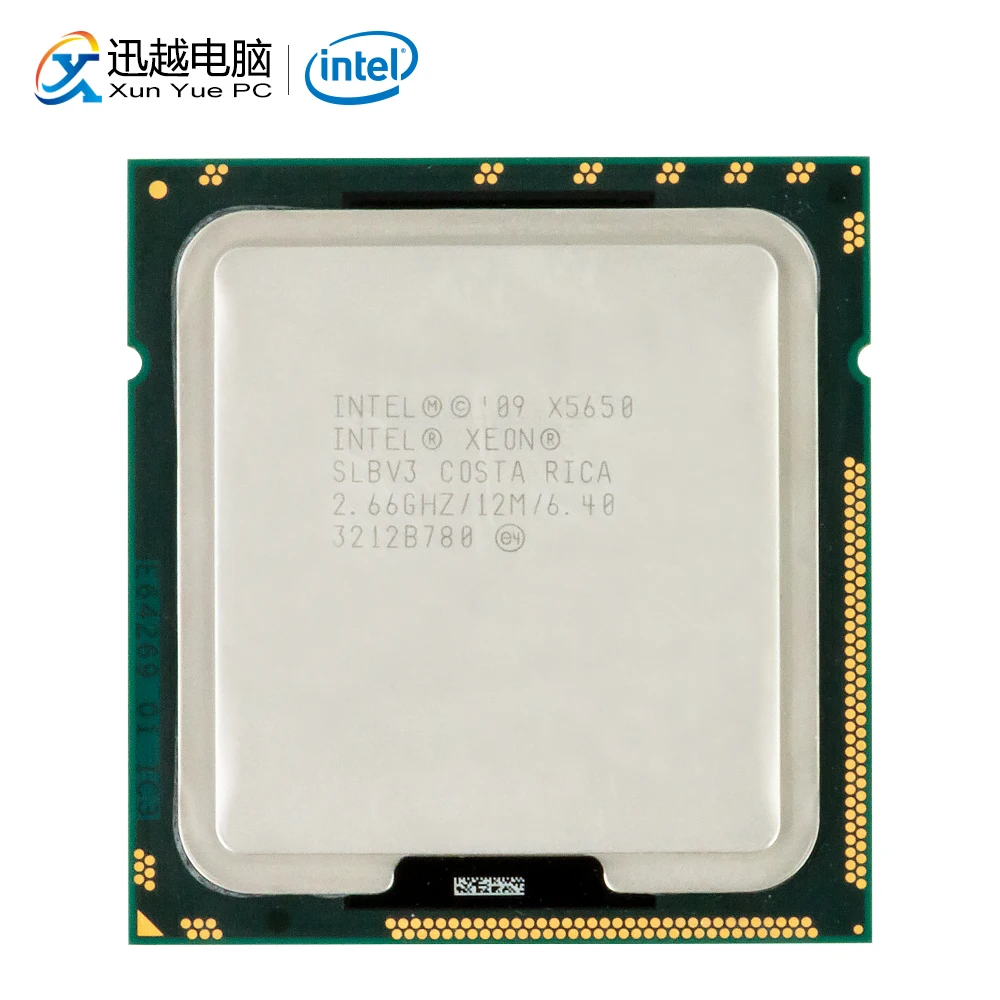 Процессор Intel Xeon X5650 для настольных ПК шесть ядер 2,66 ГГц SLBV3 кэш L3 12 МБ LGA 1366 5650 сервер используется ЦП