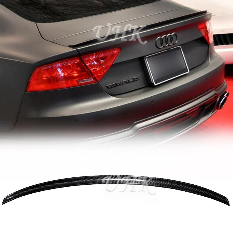 

UHK For Audi A7 WALD Style Carbon Fiber Rear Spoiler Diffuser Car Racing Tail Wings Decoration Accessories Spoyler