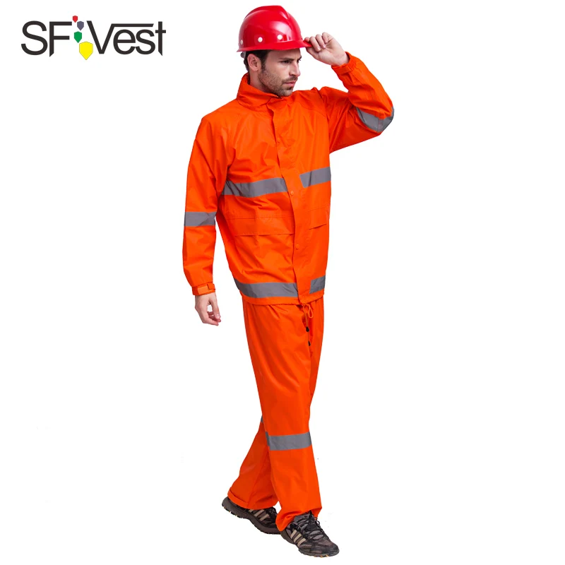 Высококачественный дождевик SFVest для мужчин и женщин светоотражающий защитный