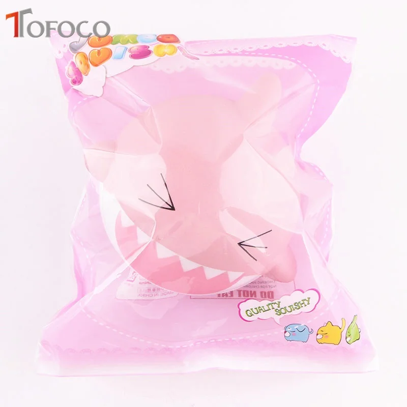 TOFOCO новые 14 см Kawaii большая счастливая Акула мягкими Jumbo замедлить рост игрушки антистресс Декор торт Squishe Еда Squeeze свеча гаджет