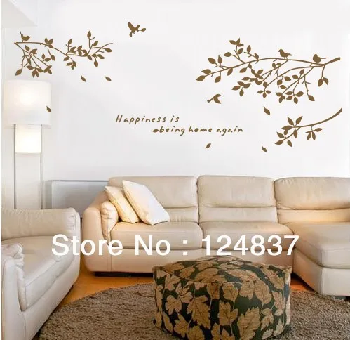 happiness is being home again quote vinyl wall art removable decals