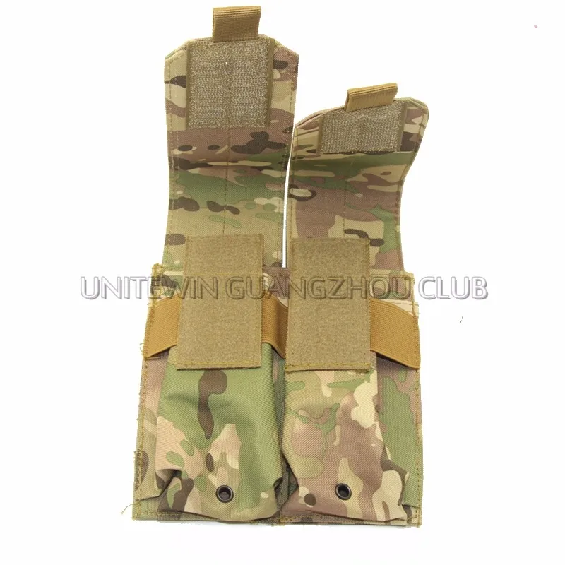 Тактическая Сумка MOLLE PALS Double Stack Rifle Magazine Mag Top Flap черный цвет