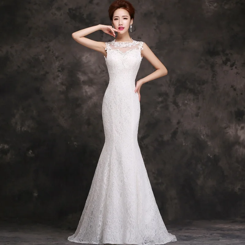 2017 vintage sexy русалка кружева свадебные платья vestido де noiva renda плюс размер для невесты