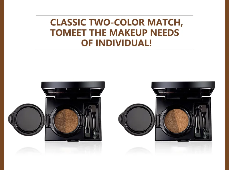 HOLD LIVE Eyebrow Cushion-cara Two Tone Gel Double Color Air Cushion Eyebrow Powder Palette With Brushes For Eyes Makeup (5)