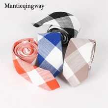 Бренд mantieqingway, новинка, мужские галстуки из 25% льна и 75% хлопка для взрослых, мужской галстук на шею, галстук в черно-белую клетку, обтягивающие Галстуки Для Свадьба
