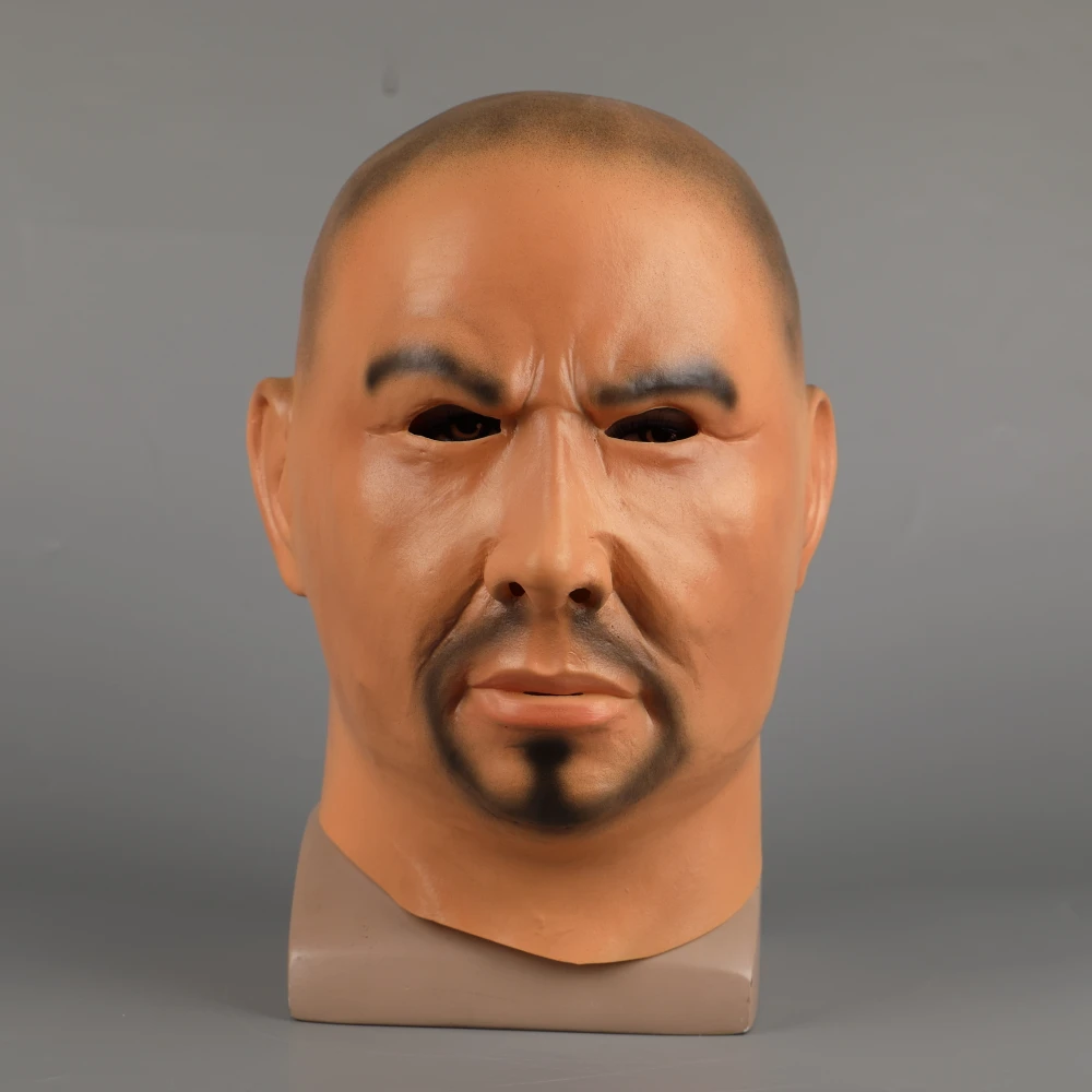 Ferocious Strong Man Halloween Mask Full Face Latex Mask Realistic Gangland Cosplay Party Mask (7)