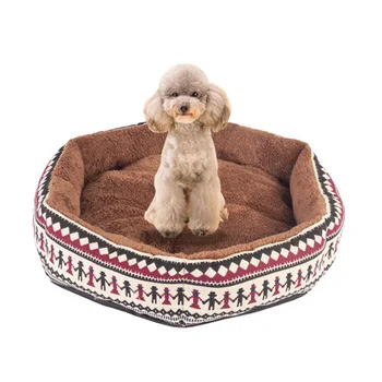 

HEYPET Round Plush Cat Bed Pet House Soft Long Plush Cat Mat Dog Bed Winter Warm for Dogs Cat Supplies