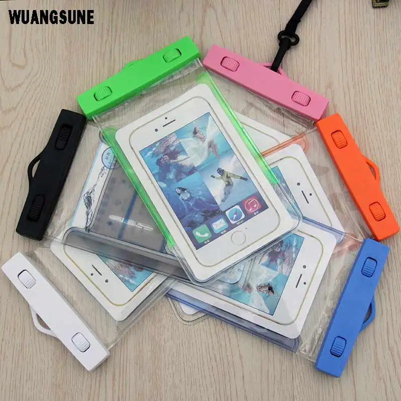 

Waterproof Mobile Phone Bags with Strap Dry Pouch Cases Cover for Samsung galaxy for iPhone4 5S SE 6 6S Plus Swimming Case New