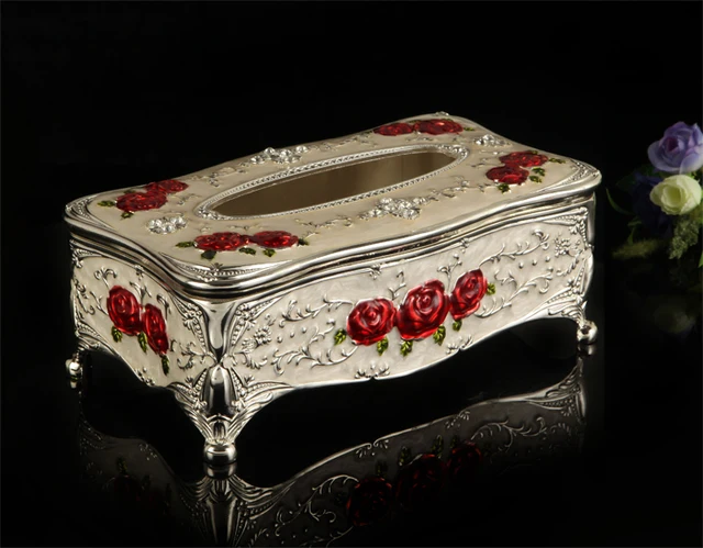 Continental Tissue Holder Metal Box Tearoom Pumping Tray Continental Tissue Holder Metal Box Tearoom Pumping Tray Household Napkin Cover Ttissue
