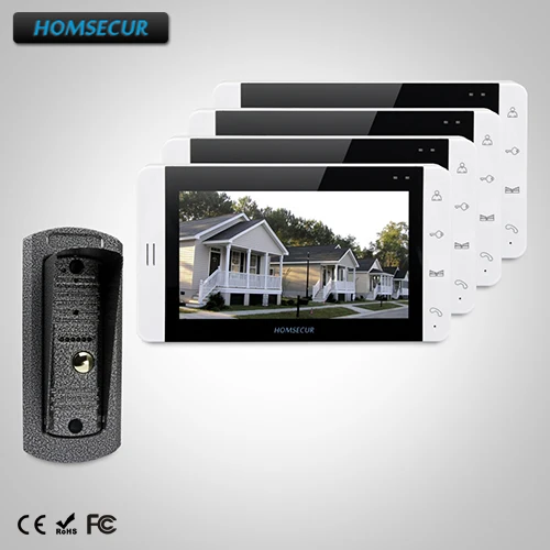 

HOMSECUR 7" Wired Hands-free Video Door Phone Intercom System+White Monitor 1C4M TC041 Camera + TM703-W Monitor (White)
