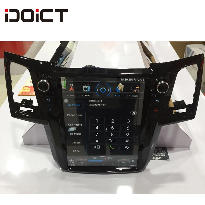Excellent IDOICT TESLA Android 6.0 2G+32G Car DVD Player GPS Navigation Multimedia For Toyota Fortuner Radio 2007-2015 5
