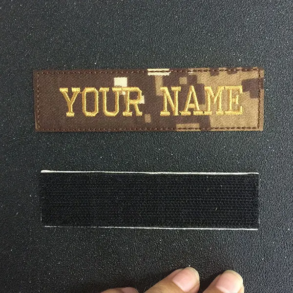 Custom Embroidery Military Name Patch, 2 pcs Personalized Number Tag