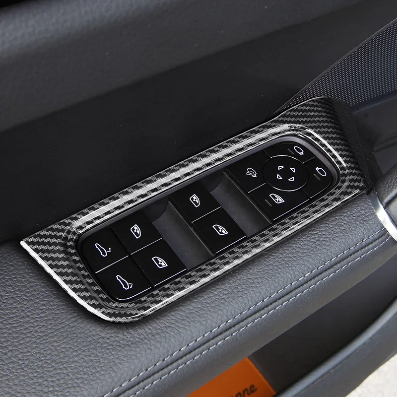 4 шт. чехол для пульта стеклоподъемника автомобиля литье отделка для Porsche Cayenne аксессуары для интерьера