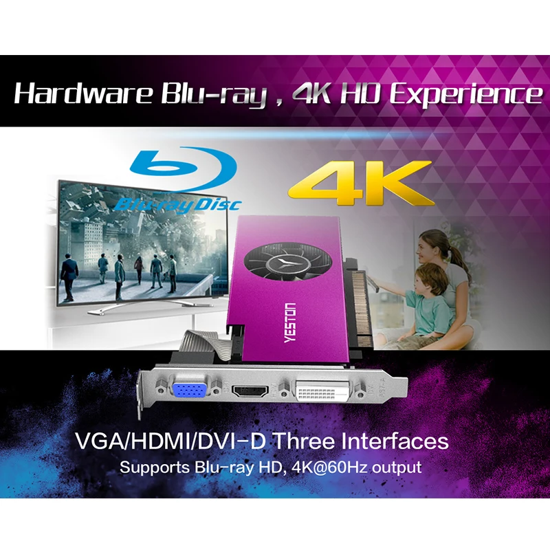 Yeston Radeon mini RX 550 GPU 4GB GDDR5 128bit Gaming Desktop computer PC Video Graphics Cards supp