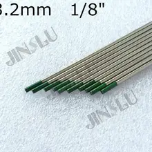 Электрод для аргонной сварки зеленый конец 3,2 мм x 150 мм 10 шт. чистый вольфрамовый электрод