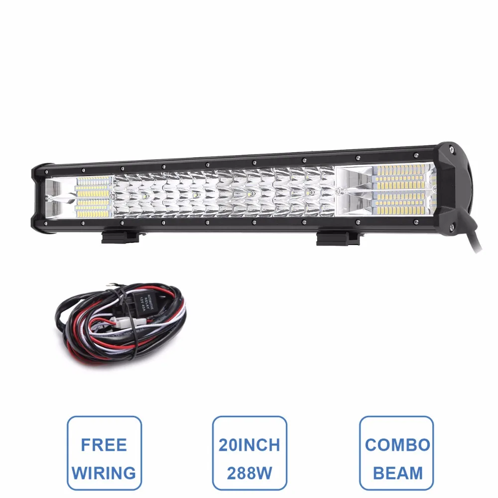 

20INCH LED Work Light Bar Combo 12V 24V Offroad Car Truck Trailer Camper 4x4 Pickup Exterior White 6000K Auxiliary Driving Lamp