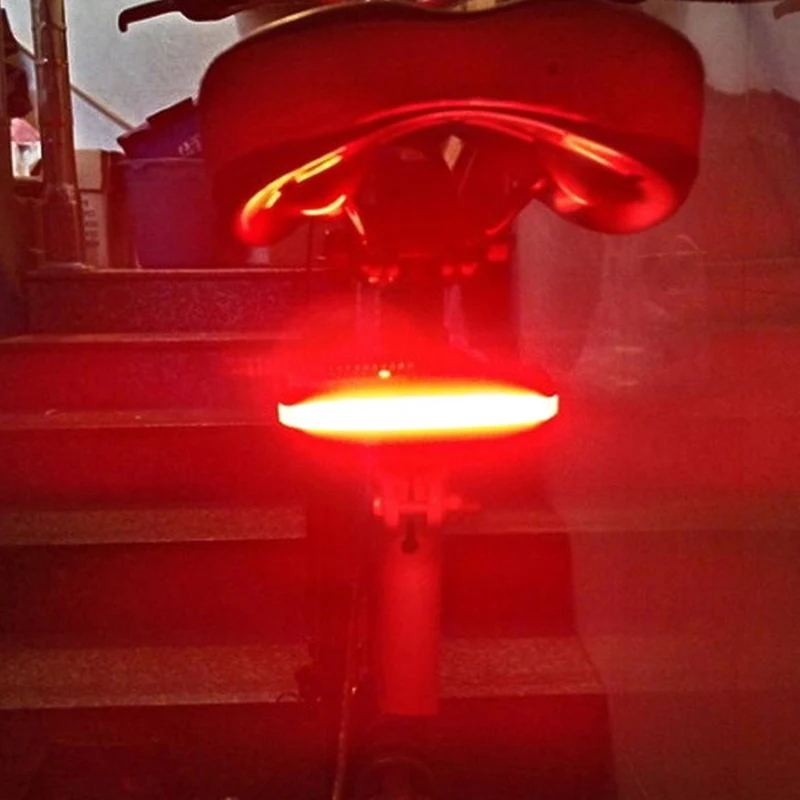 Clearance COB USB Rechargeable LED Bicycle Bike Cycling Front Rear Tail Light 6 Modes Lamp 5