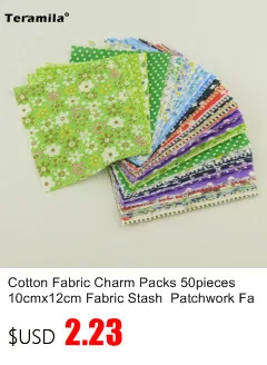 Teramila Cotton Patchwork 30 Pcs/lot 10cmx10cm Heart Shape Fabric Charm Pack Quilting Fabrics No Repeat Designs Cloth Random