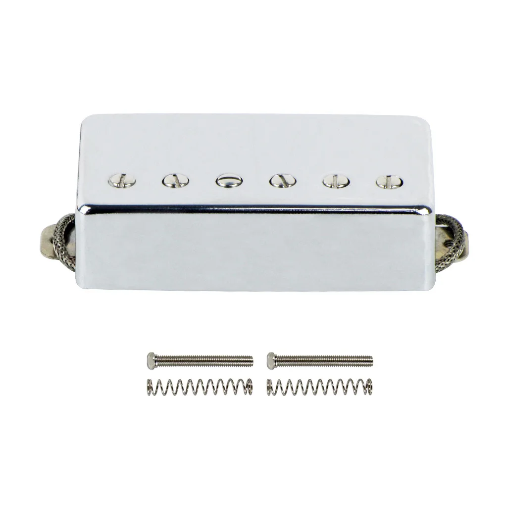 FLEOR хромированная для электрогитары Humbucker Пикап LP Alnico 5 мост с черным изогнутым