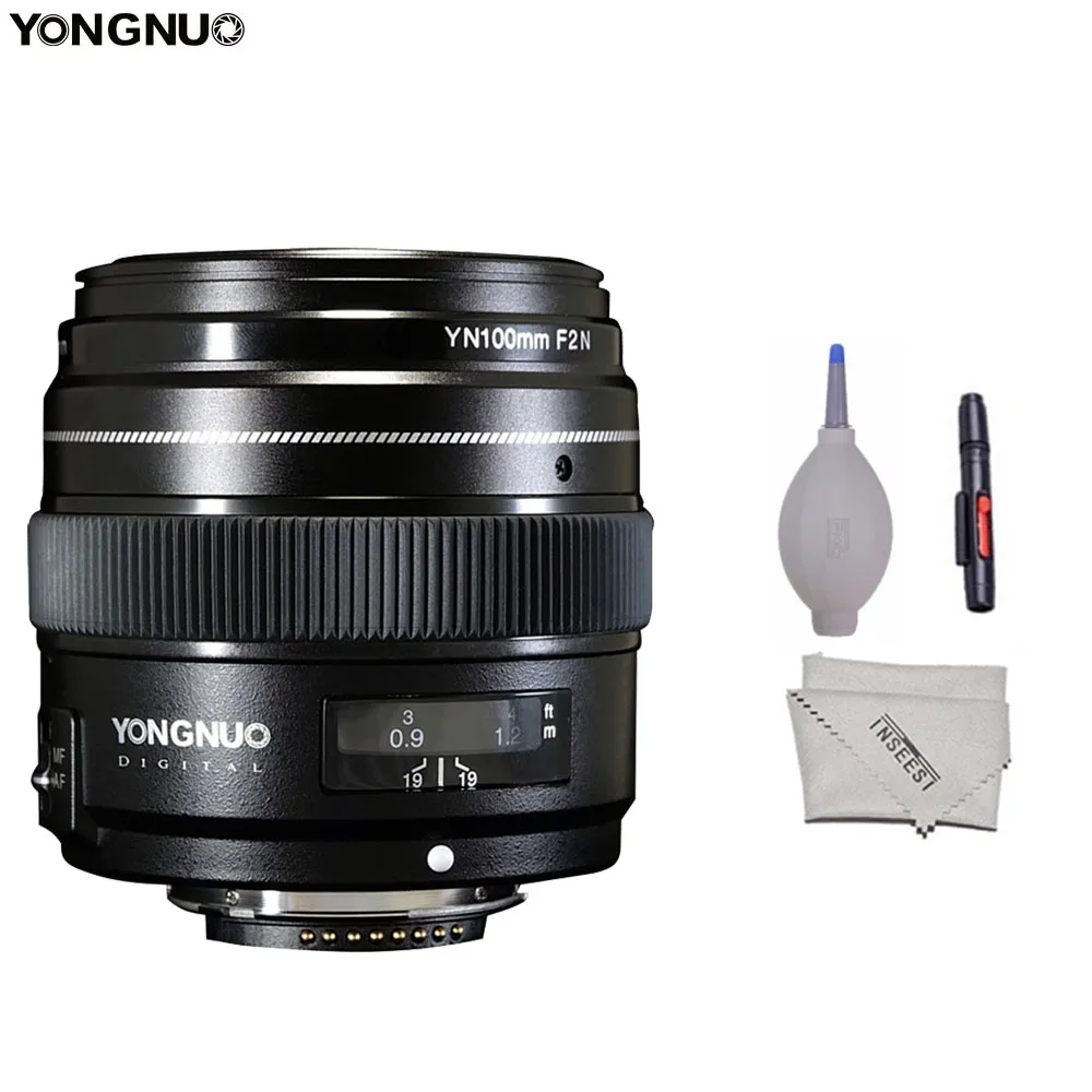 

Yongnuo 100mm F2 Lens Large Aperture AF / MF Medium Tele Prime Spring Macro YN100mm Lens for Nikon D7200 d7100 D7000 Camera