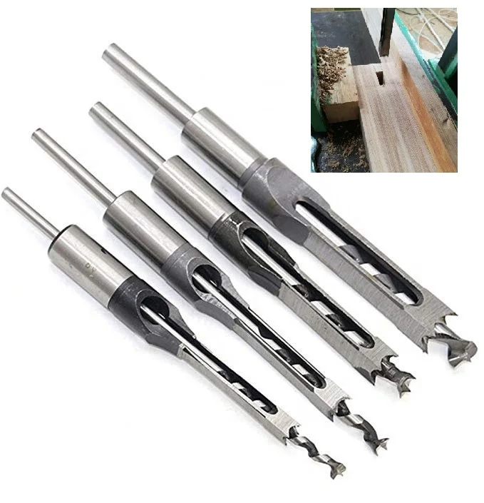 

FGHGF Square Auger Solid Center Bit1/4 Carpenter Drill 5/16 Carpentry Hollow Mortising Chisel Electric Drill 3/8 Tools Mayitr1/2