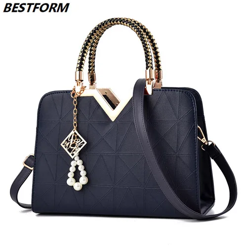 Bestформа дизайн женская сумка для телефона карман женская сумка через плечо винтажная женская сумка кожаные сумки - Цвет: Dark Blue