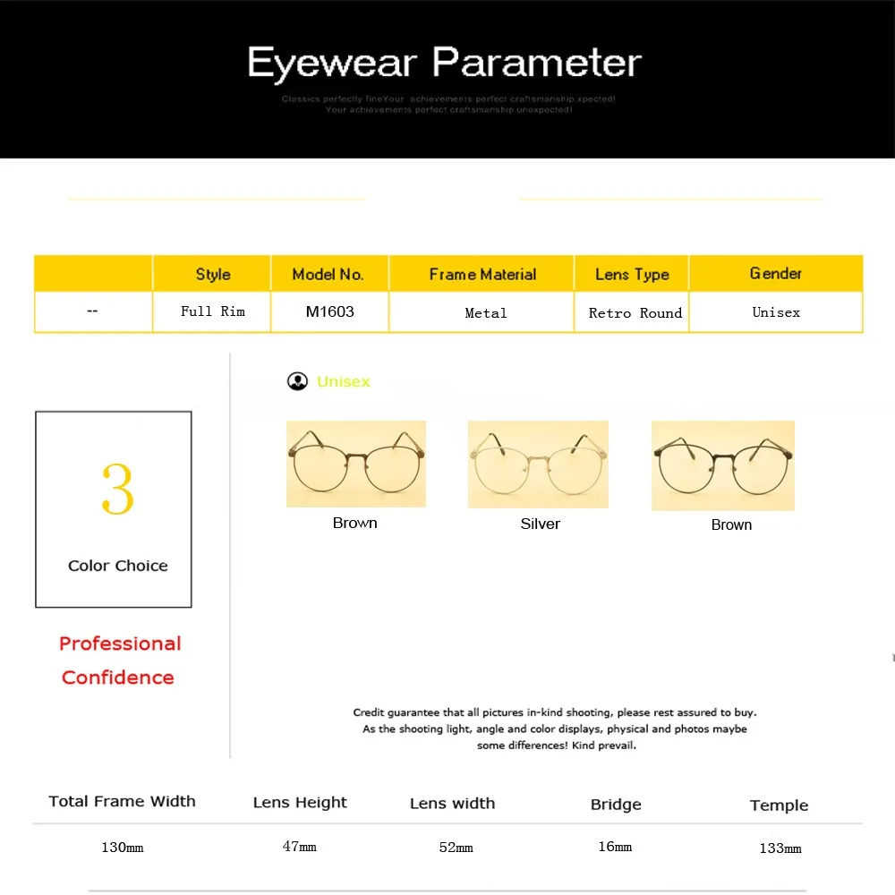 M1603 полный обод очки стильные очки на Пружинных петлях храм Ретро Круглый оптический качество рамки металла