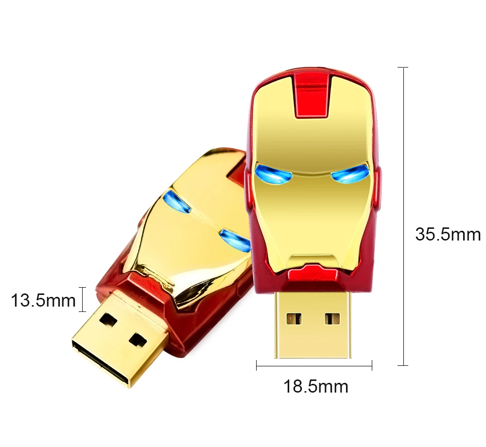 Мстители, Железный человек, светодиодная ручка, usb флеш-накопитель, 64 ГБ, 16 ГБ, 32 ГБ, 8 ГБ, флешка, карта памяти, флешки