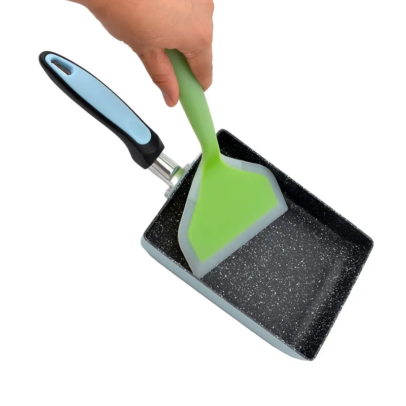 

Silicone Non-stick Wide Spatula for Turning Meat Pancakes Omelette and Tamagoyaki