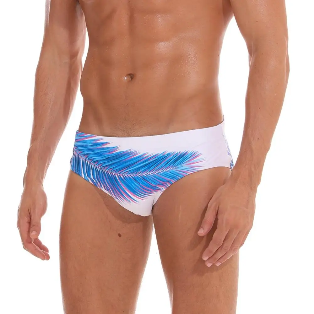 Модные стильные мужские плавки с пуш-падом, сексуальный купальный костюм, водонепроницаемые плавки для купания, Шорты для плавания, Sunga Hot* E - Цвет: Бежевый