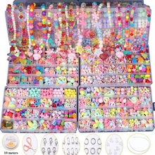 24 решетки более 650 шт DIY бусины для детей игрушки/браслет ожерелье акриловые ткацкие ленты бусины с коробкой набор для девочки подарок