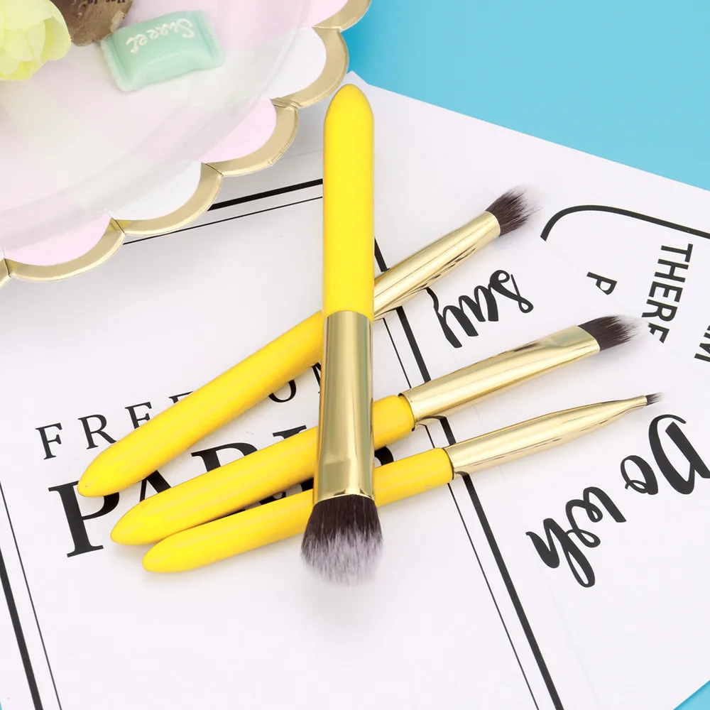 

8PCS Makeup Brush Set Eye blending liner shadow Eyebrow Powder Foundation High Quality Wood Handle Brushes Pennelli Trucco