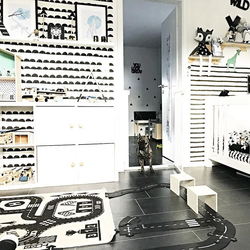 Automobile Raceway Baby Game Pad Cotton Canvas Climbing Mat Carpet Baby Bed Blanket Children Room Decoration Play Mat 90*140cm Automobile Raceway Baby Game Pad Cotton Canvas Climbing Mat Carpet Baby Bed Blanket Children Room Decoration Play Mat 90*140cm