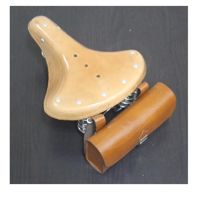 Top Vintage old bicycle faux saddle genuine leather PU cushion bag brooks bag hangback tool bag BROOKS 21