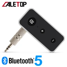 CALETOP Bluetooth приемник 5,0 стерео аудио 3,5 мм разъем AUX с Mircophone Handsfree беспроводной адаптер автомобильный комплект Bluetooth ключ