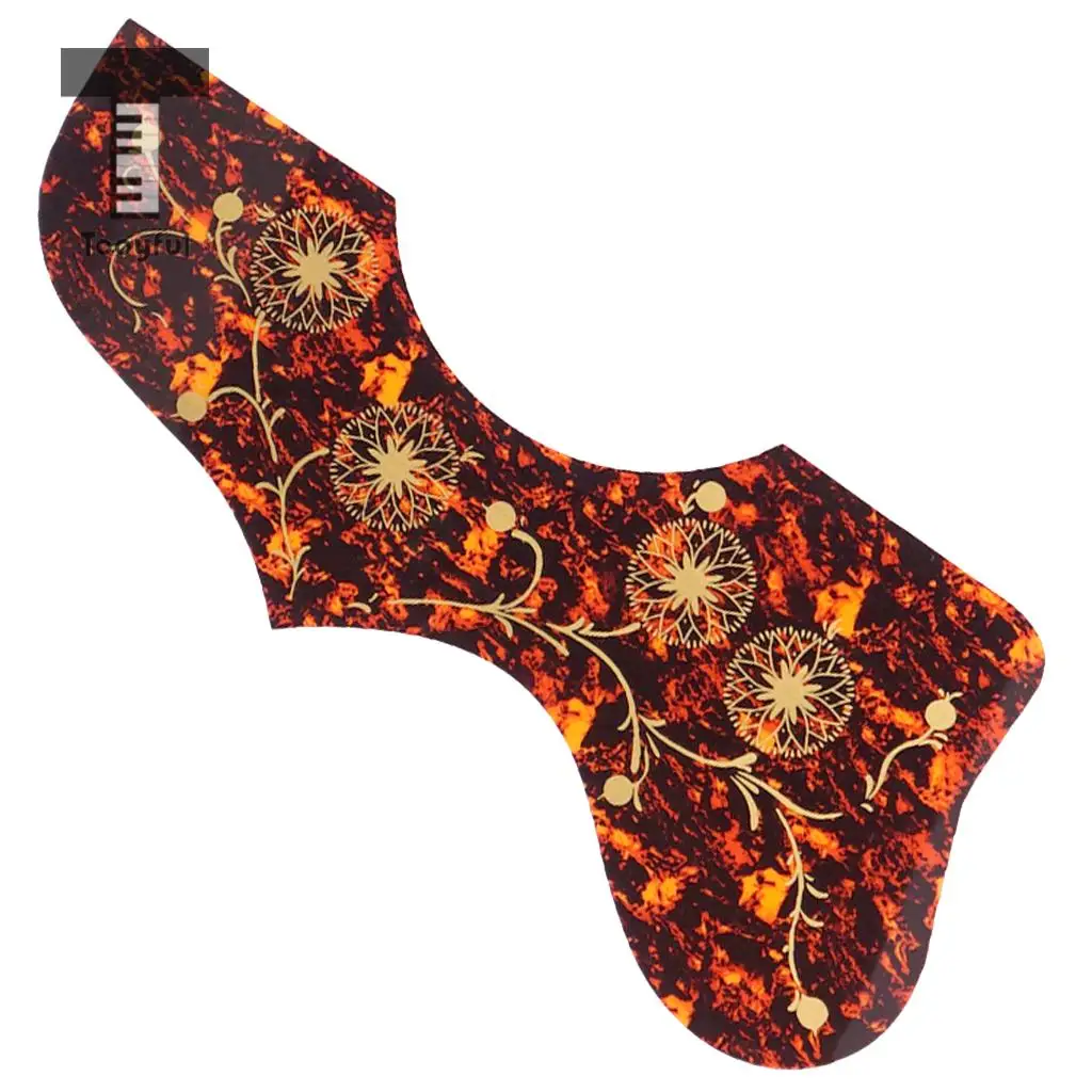 Tooyful Finest PVC Adhesive Left-handed Guitar Pickguard Scratch Plate for 40'' 41'' Acoustic Guitar Replacement Part