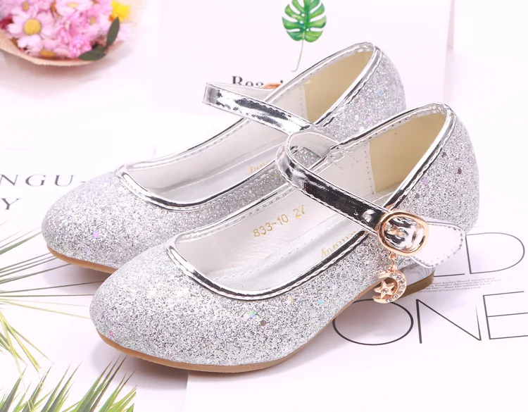 qloblo Kids Girls Wedding Shoes Children Princess Sandals High Heels Dress Shoes Shoes For Girls