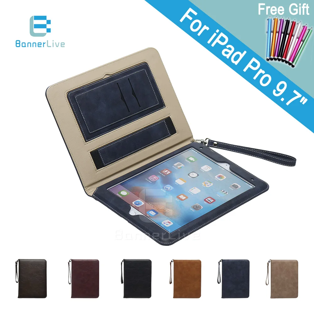 Роскошный кожаный чехол для iPad Pro 9 7 &quotРетро Портфели Авто проснуться сна ручной