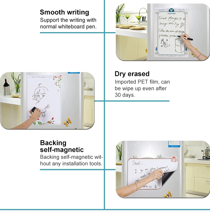 A3 магнитные наклейки на доску на холодильник, съемные стираемые граффити для письма, план работы, чтобы сделать список меню, напоминание, доска для заметок