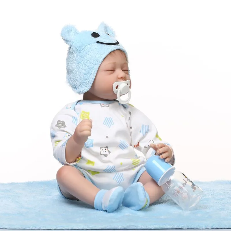 55 cm height Reborn babies doll silicone Lifelike smile ...