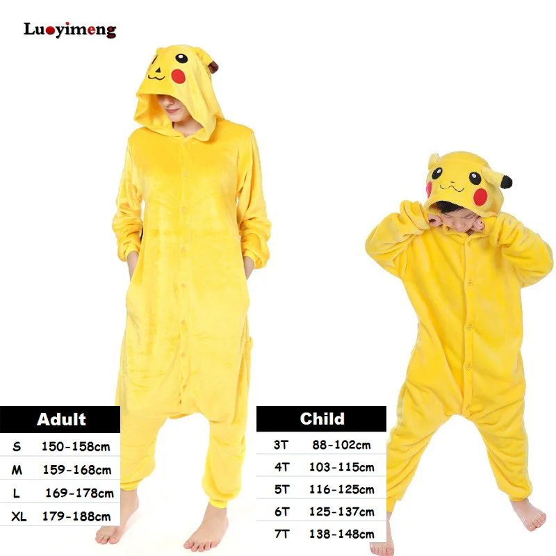 

Family Matching Clothes Animal Pajamas Onepieces Mother Kids Onesie Mother and Daughter Clothes Totoro Pikachu Unicorn Pyjamas