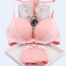 Комплект с бюстгальтером для девочки-подростка с застежкой сзади спереди, Корректирующее сексуальное нижнее белье, кружевной бюстгальтер, нижнее белье, милые японские комплекты sutian