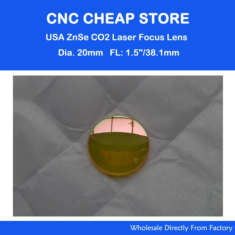 

USA ZnSe CVD ZnSe material laser focus lens Dia20mm-FL38.1mm for co2 laser systems and optics