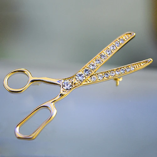 

New Arrival Lovely Handmade Rhinestone Scissor Brooch Pin Jewelry Best Xmas Gift 6XMS 7EG8 9SZ8