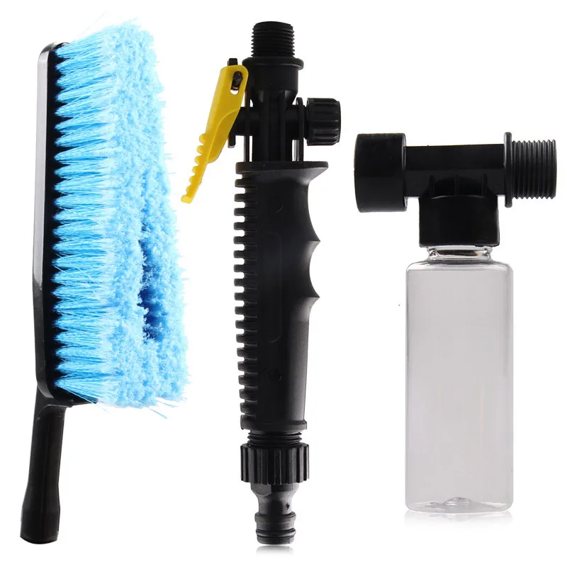 Car Wash Brush Water Brush Open Velvet Soft Long Handle Water Spray Tire Wheel