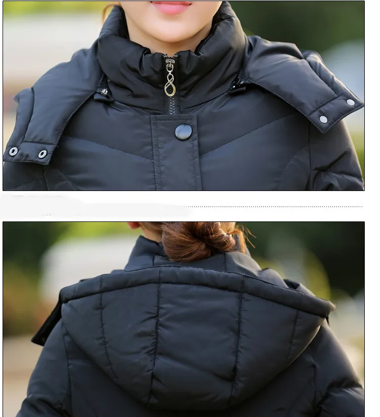 Женская верхняя одежда плюс размер парка зимние длинные пуховые пальто женские с капюшоном тонкие толстые куртки casacos inverno feminino YM101