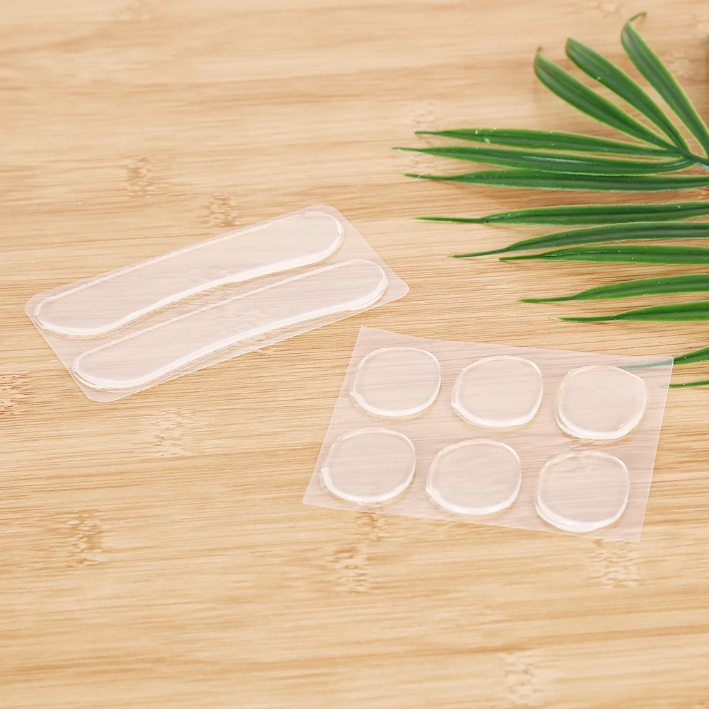 1Sheet High quality 2Styles Clear Back Silicone Gel Heel Liner Grips Soft Cushion Pad Insole For High Heeled Shoe