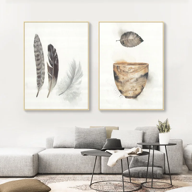 Nordic Decorative Abstract Simple Wall Art Canvas Poster and Print