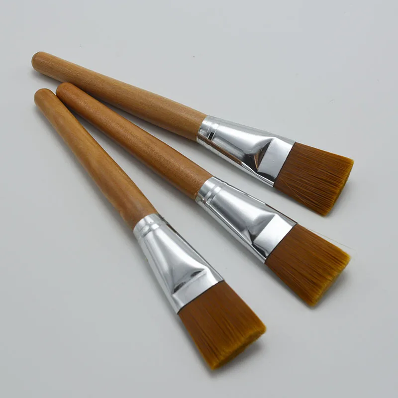 Goede 3 stks set korte hengel bruin nylon haar aquarel Acryl brush pen kunst levert olieverf borstel kinderen DIY tekening materiaal